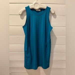 BOREALIS – SIZE S – TEAL SLEEVELESS SHIFT DRESS – QUICK DRY & ULTRA LIGHT